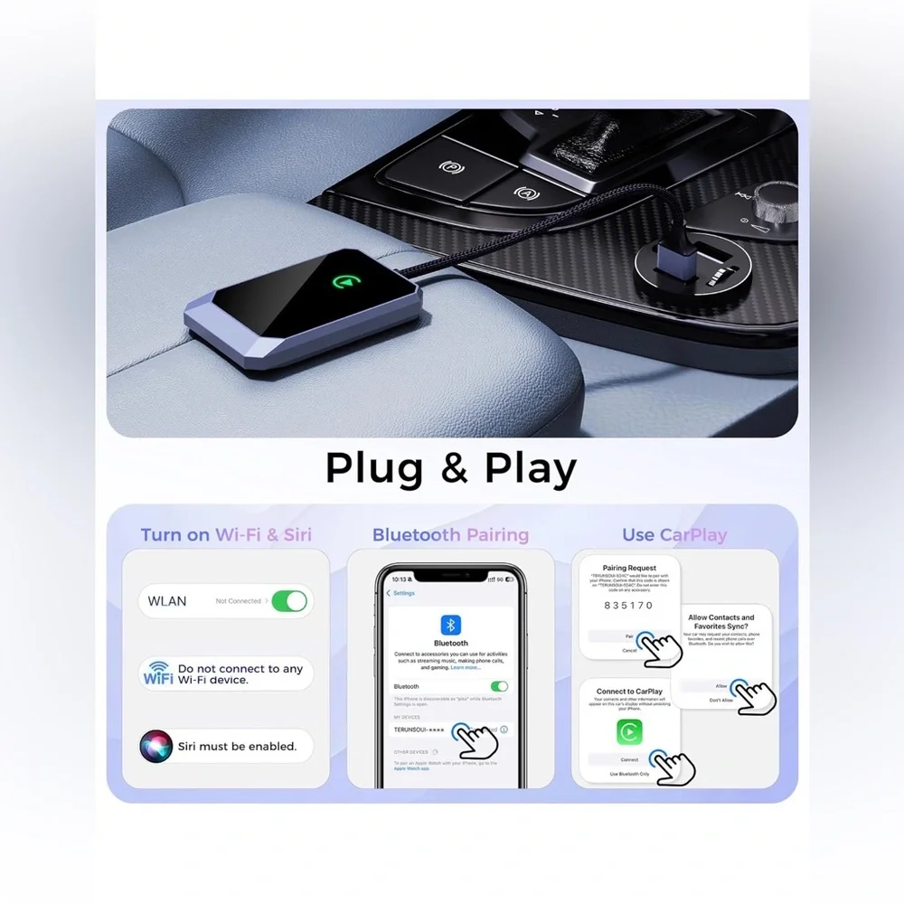 Wireless CarPlay Adapter for Apple iPhone (new)